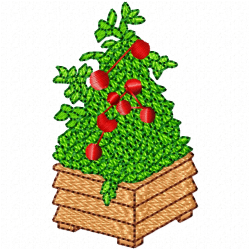 Flowers And Tree Embroidery Design 1